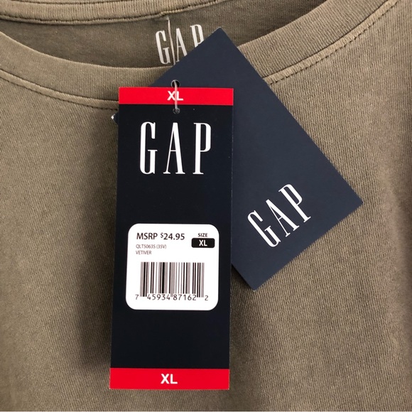 Gap Cuff Sleeve T-shirt XL - Picture 3 of 5